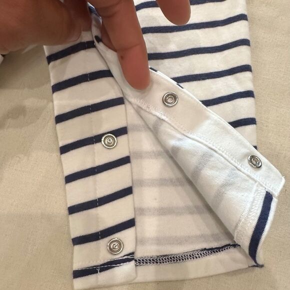 Janie & Jack boys one piece blue white 12-18 months - Picture 6 of 8